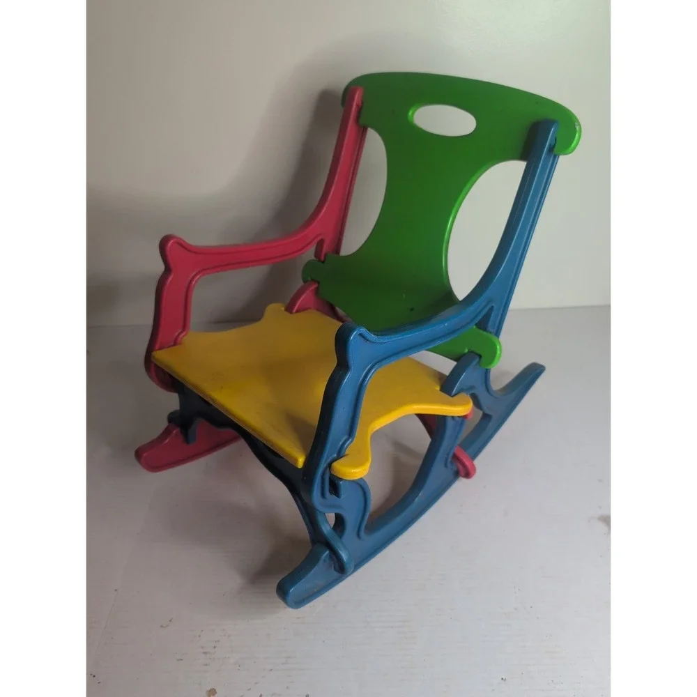 RARE Vintage RLS Puzzle Piece Children's Rocking Chair 19